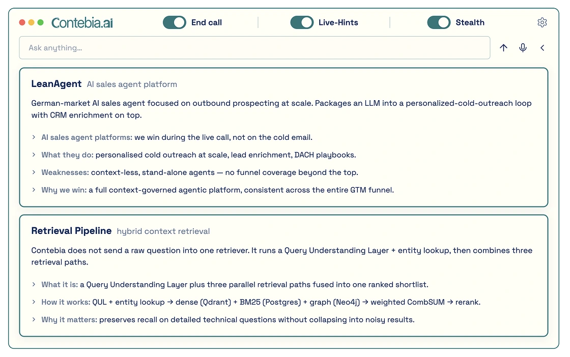 Live-Hinweise in Webmeetings